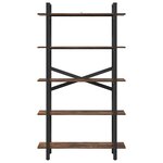 vidaXL Étagère Chêne fumé 100 x 33 5 x 178 cm Bois d'ingénierie
