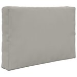 vidaXL Coussin de canapé d'extérieur 3 Pièces Gris Polyester