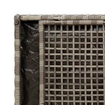vidaXL Banc de rangement extérieur coussin gris 100 cm résine tressée