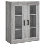 vidaXL Buffet haut Sonoma gris 69 5x34x180 cm Bois d'ingénierie