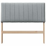 vidaXL Tête de lit capitonnée Gris clair 100 cm Pin massif