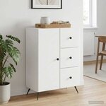 vidaXL Buffet Blanc 66 x 34 5 x 90 cm Bois d'ingénierie