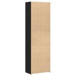 vidaXL Armoire de bureau en chêne noir 60 x 32 x 190 cm  faite en bois reconstitué.