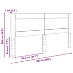 vidaXL Tête de lit Chêne artisanal 200 cm Bois d'ingénierie