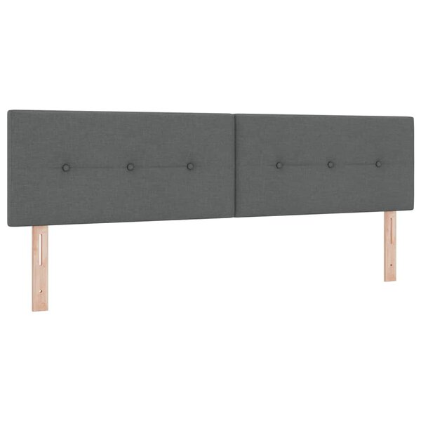 vidaXL Tête de Lit LED avec des lumières à LED Gris foncé 180 cm tissu