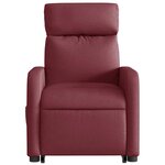 vidaXL Fauteuil inclinable de massage Rouge bordeaux Tissu