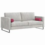 vidaXL Coussins d'accent 2 Pièces Bordeaux Ø 15 x 40 cm