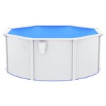 vidaXL Piscine avec parois en acier 300x120 cm Blanc