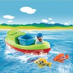 Playmobil 70183 - playmobil 1.2.3 - bateau et pecheur