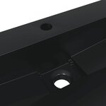 vidaXL Vasque 50x38x11 cm fonte minérale/marbre noir mat