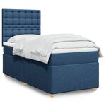 vidaXL Sommier à lattes de lit avec matelas Bleu 80x200 cm Tissu