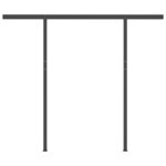 vidaXL Auvent manuel rétractable avec poteaux 3x2 5 m Crème