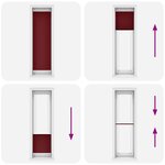 vidaXL Store plissé rouge bordeaux 60x200 cm largeur du tissu 59 4 cm