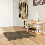 vidaXL Coureur de Tapis MARSA Vert forêt 100 x 100 cm Polyester et PVC