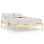 vidaXL Cadre de lit bois massif 120x190 cm petit double