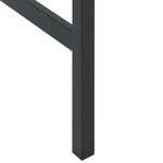 vidaXL Table de bar noir 100x50x110 cm acier enduit de poudre