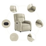 vidaXL Fauteuil inclinable Crème Similicuir