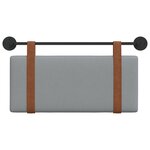 vidaXL Tête de lit suspendue Gris clair PU antique