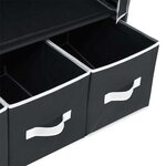 vidaXL Garde-robe Noir 87 x 49 x 159 cm Tissu