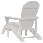 Chaises Adirondack vidaXL avec repose-pieds 2 Pièces Blanc HDPE