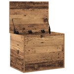 Coffre de rangement vidaXL avec couvercle en bois vieilli 60x42x46 cm en bois reconstitué