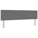 vidaXL Tête de lit LED Design simple Gris clair 90 cm Tissu en velours côtelé