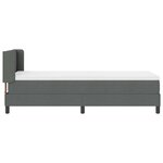 vidaXL Lit boxspring avec matelas avec matelas Gris foncé 80 x 200 cm