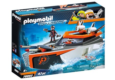 Playmobil 70002 top agents - bateau turbo spy team