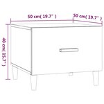 vidaXL Table basse Blanc brillant 50x50x40 cm Bois d'ingénierie
