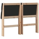 vidaXL Tête de lit capitonnée Noir 120 cm Pin massif