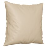 vidaXL Canapé 2 places avec oreillers crème 120 cm tissu microfibre