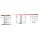 vidaXL Banc de jardin design gabion 203x31x42cm bois massif de douglas