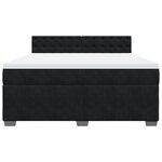 vidaXL Sommier à lattes de lit avec matelas Noir 180x200 cm Velours