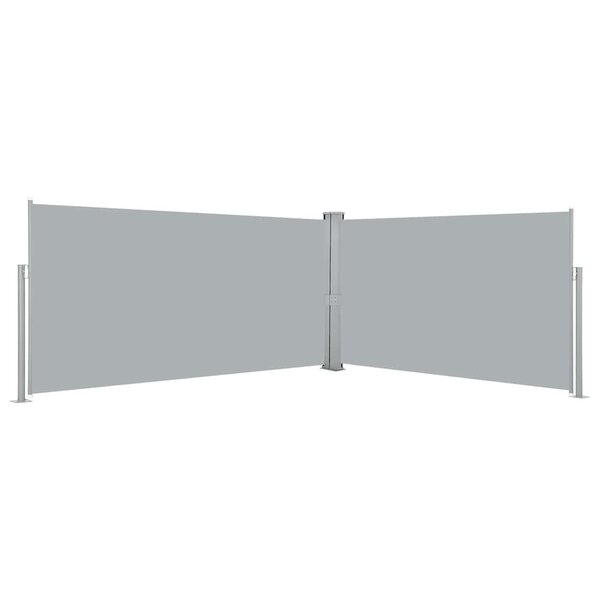 vidaXL Auvent latéral rétractable 160x600 cm Gris
