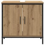 vidaXL Ensemble de mobilier de salle de bain avec étagère 2 Pièces Marron