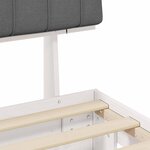 vidaXL Cadre de lit avec tête de lit rembourrée Gris clair