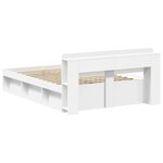 vidaXL Cadre de lit avec rangement avec tête de lit Blanc 150 x 200 cm