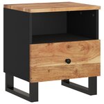 vidaXL Table de chevet Bois d'acacia solide et d'ingénierie