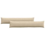 vidaXL Coussins de canapé 2 Pièces Crème 200 x 40 cm tissu