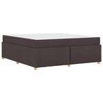 vidaXL Cadre de lit avec matelas Marron foncé 180 x 200 cm tissu