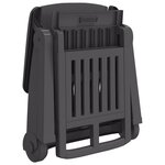 vidaXL Chaise longue pliable avec roues anthracite PP