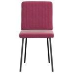 vidaXL Chaises à manger lot de 6 rouge bordeaux velours