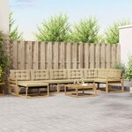 vidaXL Ensemble de canapés d'extérieur 8 pc Blanc et Beige