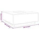 vidaXL Table basse avec LED infini chêne sonoma 100x100x40 cm