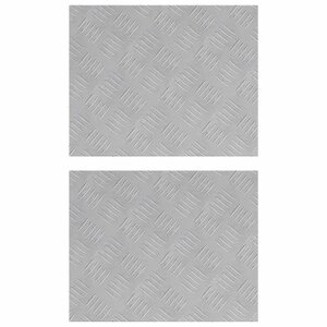 vidaXL Plaques à damier 2 Pièces Argent 50 x 40 cm Aluminium