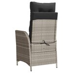 vidaXL Chaises inclinables jardin lot de 2 et coussins résine tressée