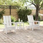 vidaXL Mobilier de jardin lounge 3 Pièces Blanc 38 x 38 x 46 cm Plastique