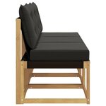 vidaXL 3 Pièce Sofa de milieu extérieur