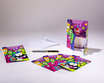 Sachet de 6 cartes tri-volet d'invitation d'anniversaire enfant et 6 enveloppes