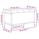 vidaXL Banc de rangement chêne marron 82x42x45 cm Bois d'ingénierie
